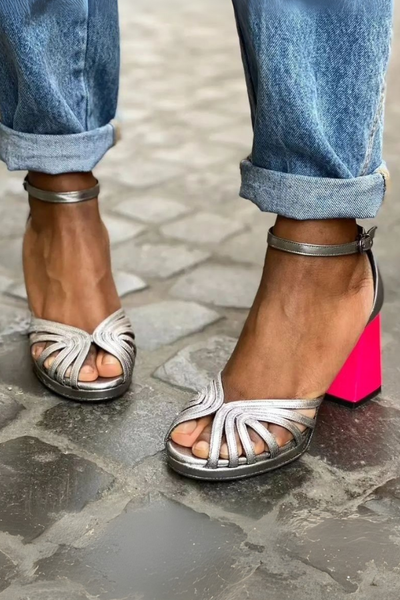 Monica- Classy Pink Block Heel