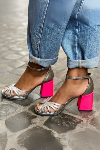 Monica- Classy Pink Block Heel