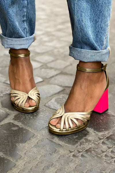 Monica- Classy Pink Block Heel