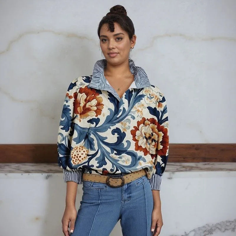 Arielle™ | Artistic Floral Blouse